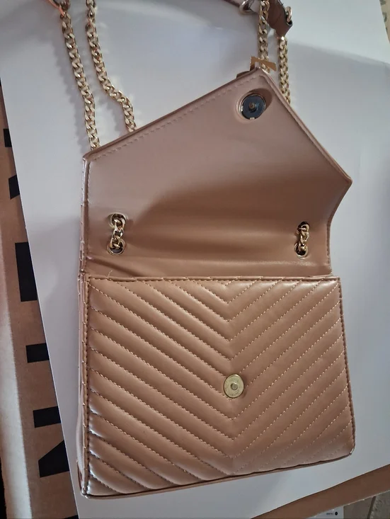 YSL Women's Tan and Red Chain Shoulder Bag - Picture 2 of 3